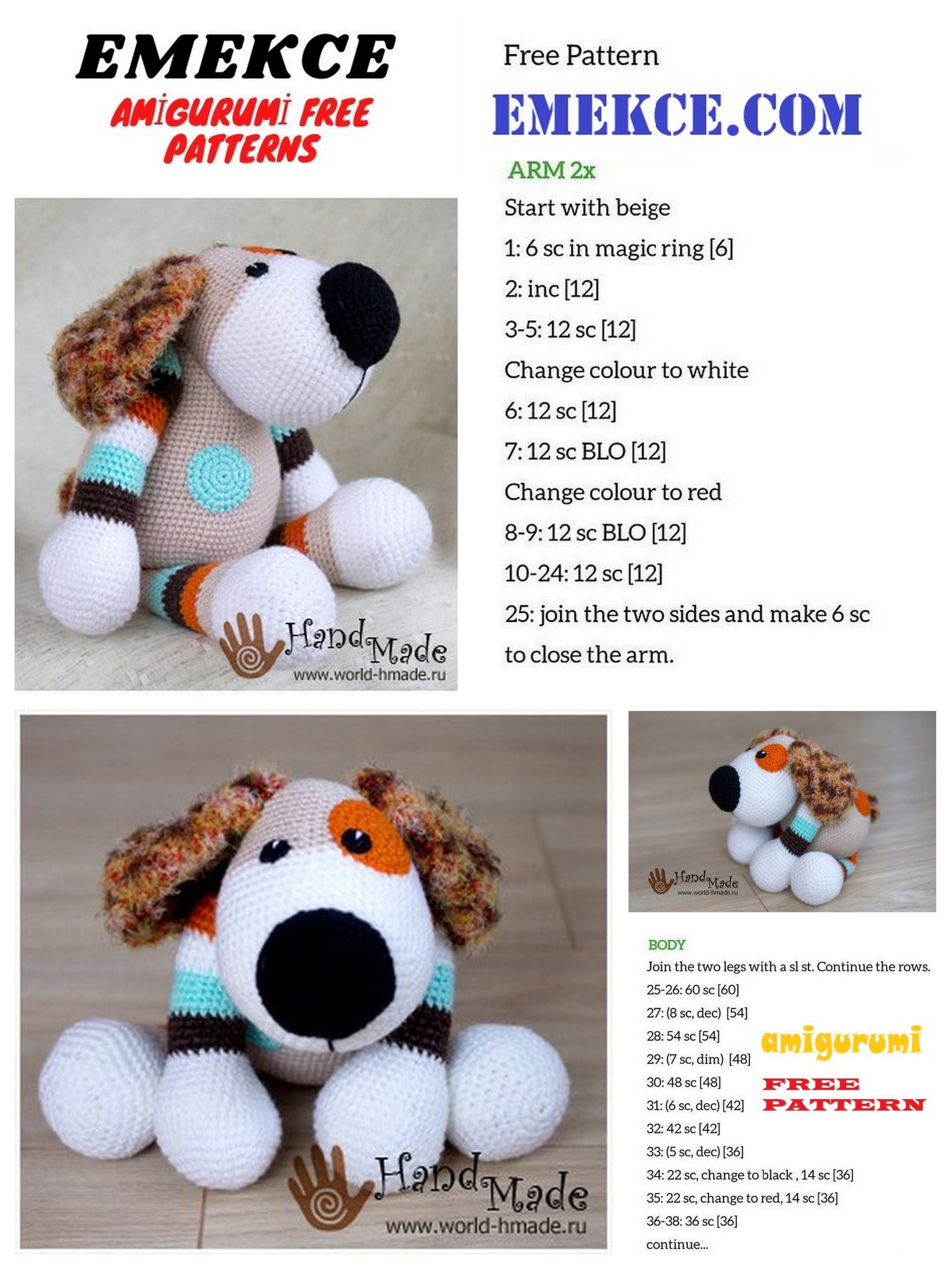 Free Amigurumi Spotted Dog Crochet Pattern: Craft Your Adorable Canine ...