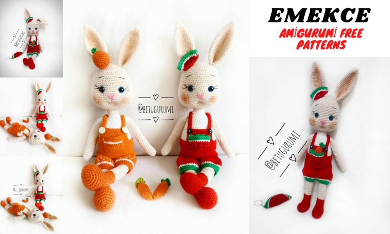 Watermelon Bunny Amigurumi Free Crochet Pattern